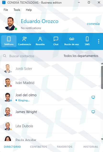 Conexia Infinity · cliente de escritorio